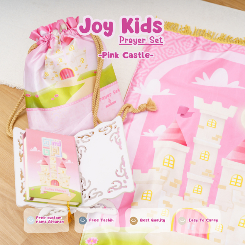 Paket Alquran Sajadah Anak Gratis Custom Nama di Alquran + Tas Pouch Character Joy Kids Girl Kado An