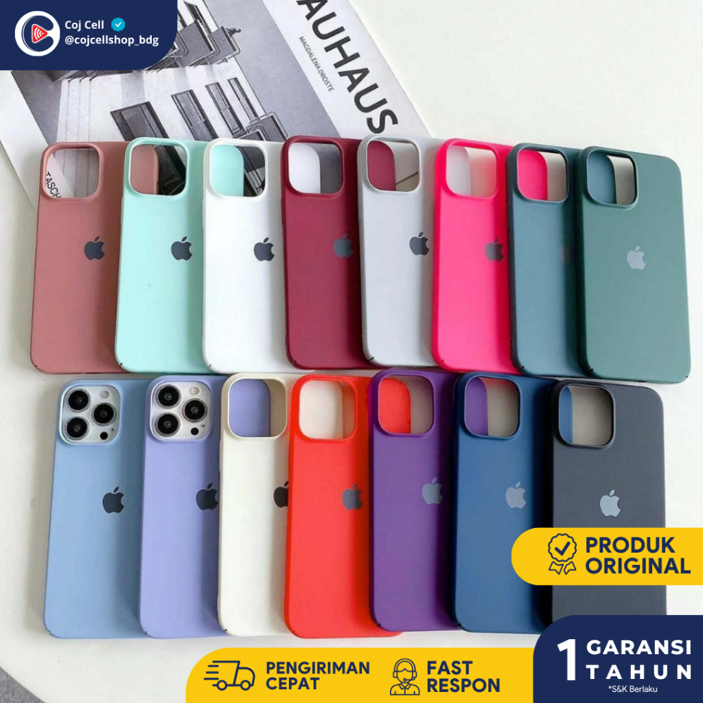 HARD CASE SLIM SILICONE + LOGO IPHONE XR - CASE IPHONE 14 PRO - CASE IPHONE XS - CASE IPHONE MURAH
