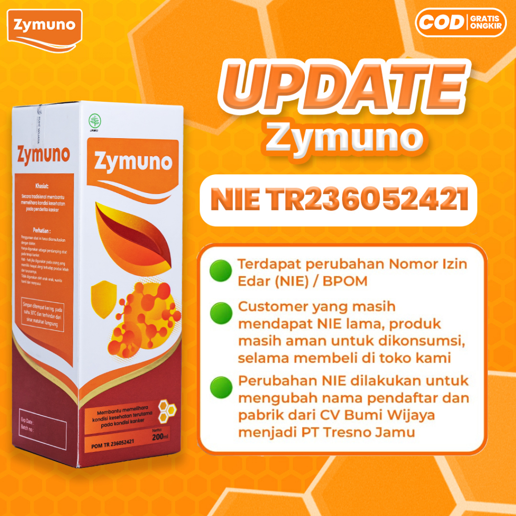[PROMO] ZYMUNO 3 BOX - Vitamin Herbal Tingkatkan Daya Tahan Tubuh Bantu Proses Penyembuhan Kanker Imun Jaga Kesehatan Tubuh Cegah Flu Demam Batuk Masalah Pencernaan Bantu Percepat Penyembuhan Penyakit Isi 200ml