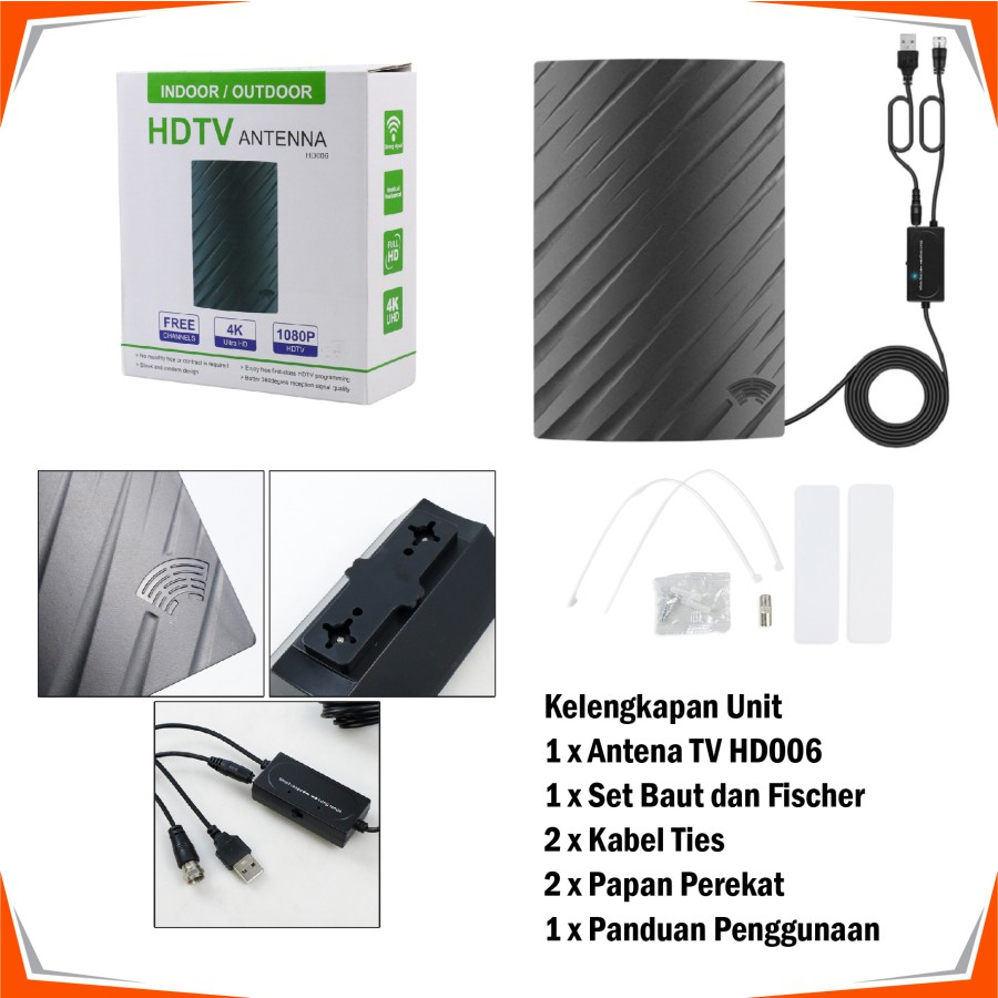 ANTENA TV HDTV HD006 Antenna TV Digital Indoor Outdoor