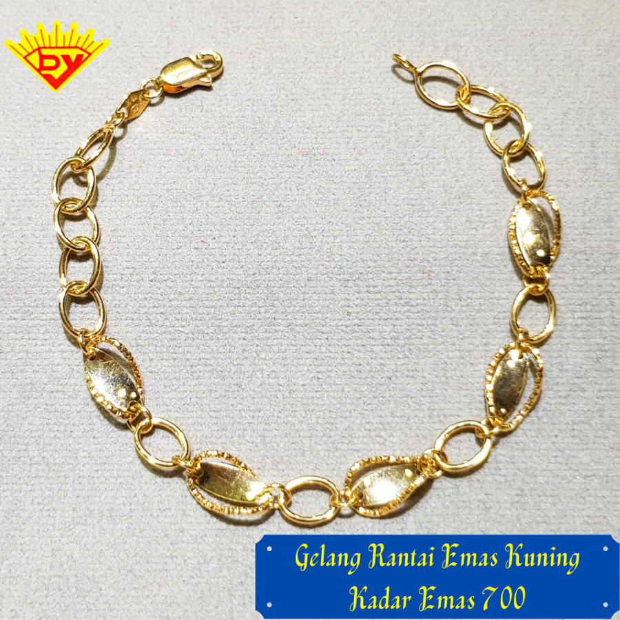 Gelang Rantai Emas Kuning 485 Kadar Emas 700