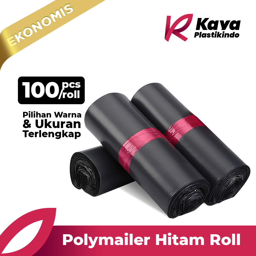 

HARGA EKONOMIS! Plastik Kemasan Polymailer 35 x 50 cm Roll - 100pcs - Hitam