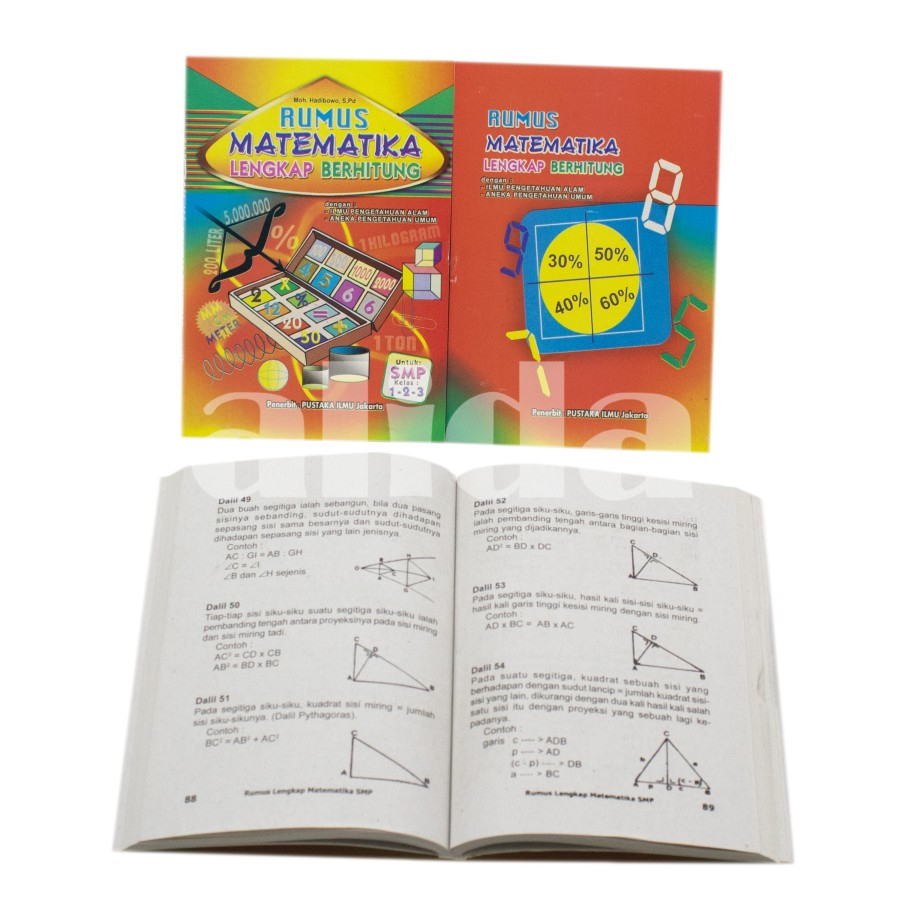 Rumus Matematika SMP kelas 1 2 3 Lengkap Berhitung - Pustaka Sandro