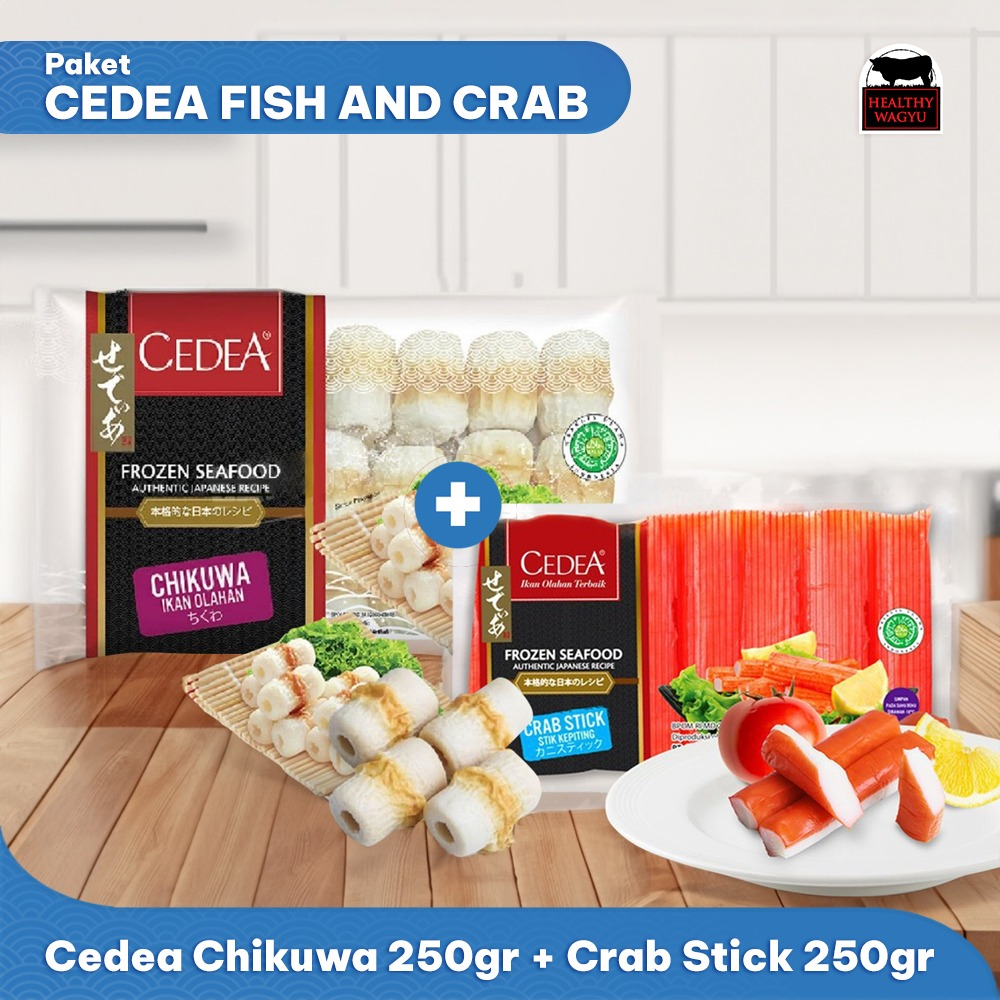 

PROMO BUNDLING! Crab Stick Cedea + Chikuwa Cincin Ikan Cedea Healthy Wagyu