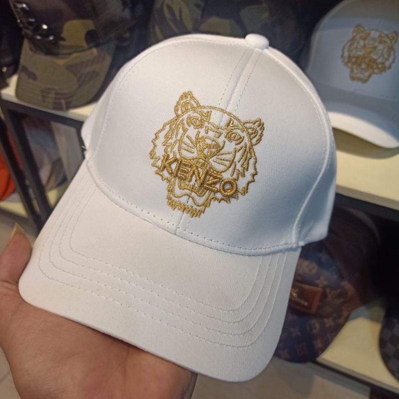 topi Baseball Kenzo Tiger Bordir White Topi Baseball Import Unisex