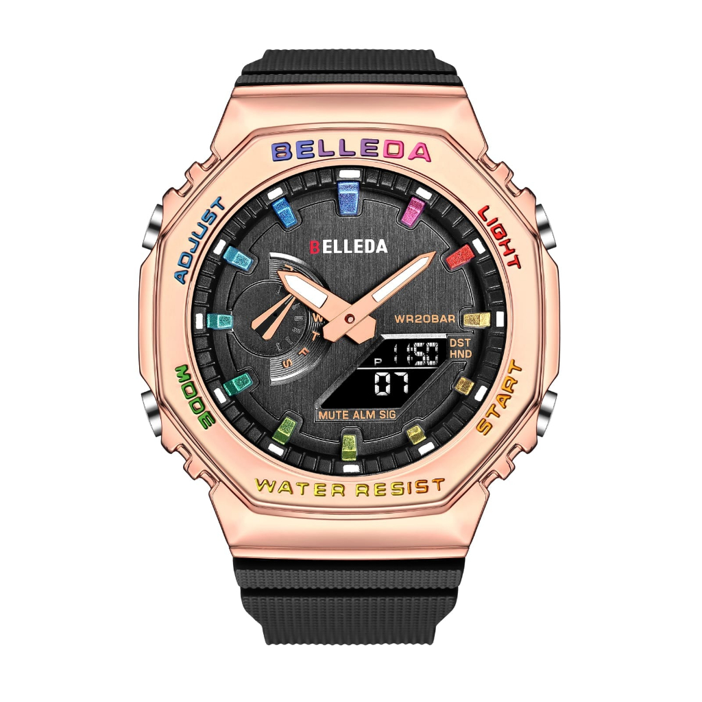 JAM TANGAN BELLEDA ORIGINAL B-9529 RUBBER WATER RESISTANT