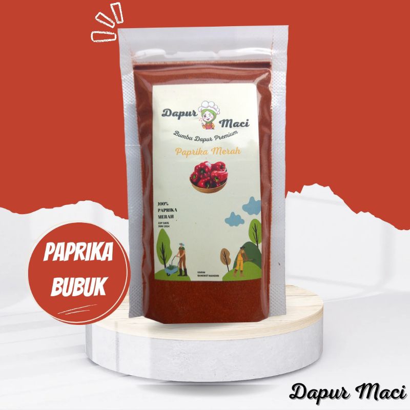 

Paprika Merah Bubuk / Ground Red Paprika / Bumbu Dapur / Pouch Refill 100 Gr - Dapur Maci