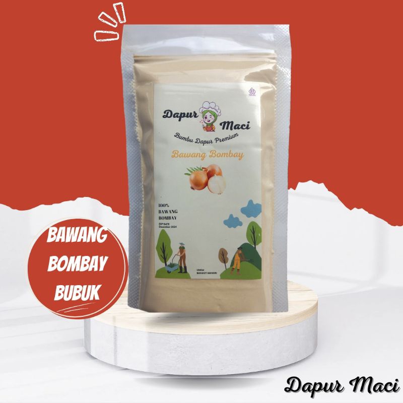 

Bawang Bombay Bubuk / Ground Onion / Bumbu Dapur / Pouch Refill 100 Gr - Dapur Maci