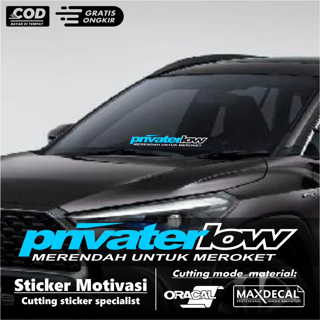Stiker mobil privater low