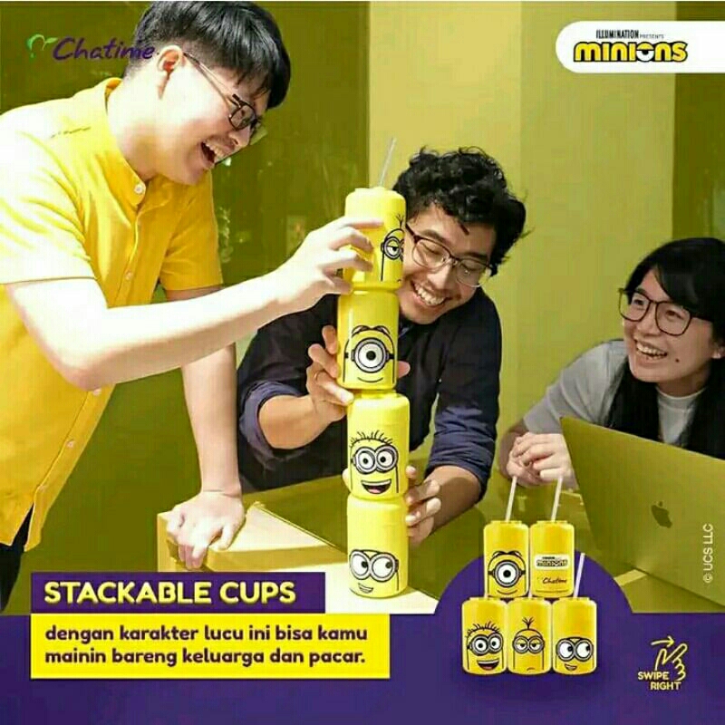 STACKABLE CUPS CHATIME MINIONS