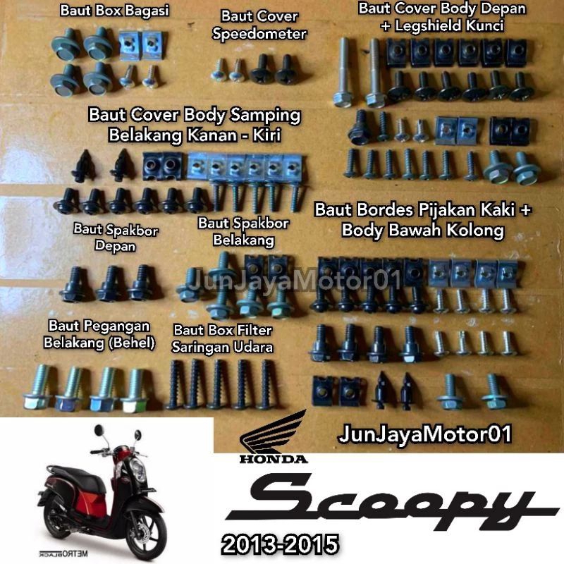 Baud lengkap full set body Honda Scoopy 2013-2015