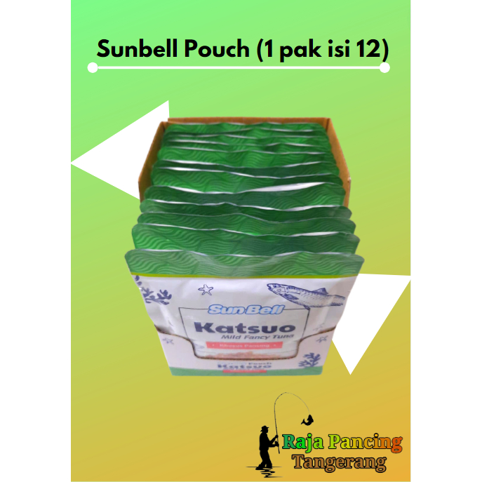 Umpan bahan Ikan Tuna Sunbell Katsuo POUCH GROSIR (1 pak = 12 pcs)