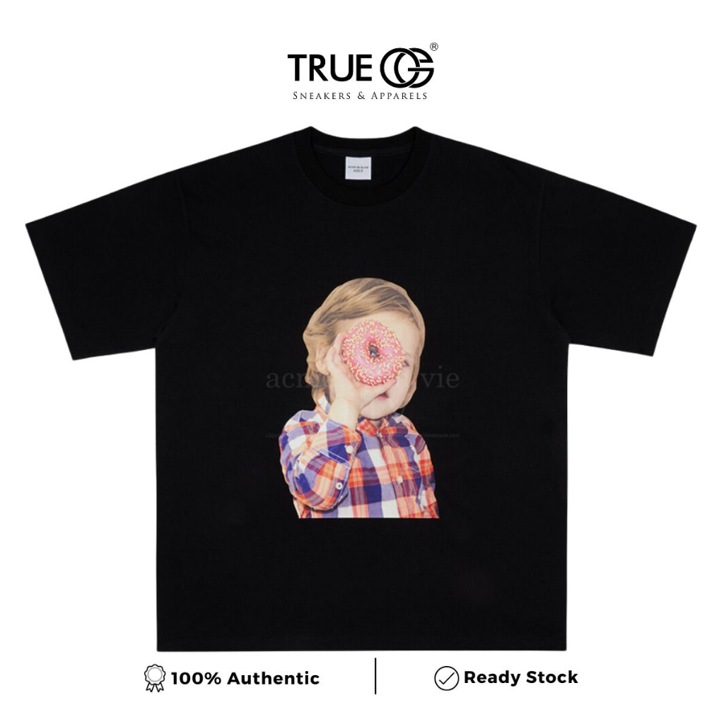 Acme De La Vie ADLV Baby Face Checked T-Shirt Donut Black Authentic