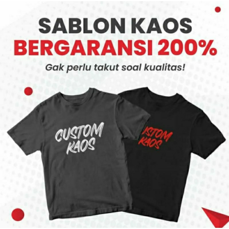 Kaos Custom Sablon DTF Satuan Atau Lusinan || Kaos Custom Disain || Kaos Custom Foto || Kaos Custom 