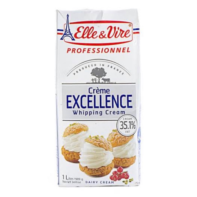 

whipping cream elle vire 1 liter