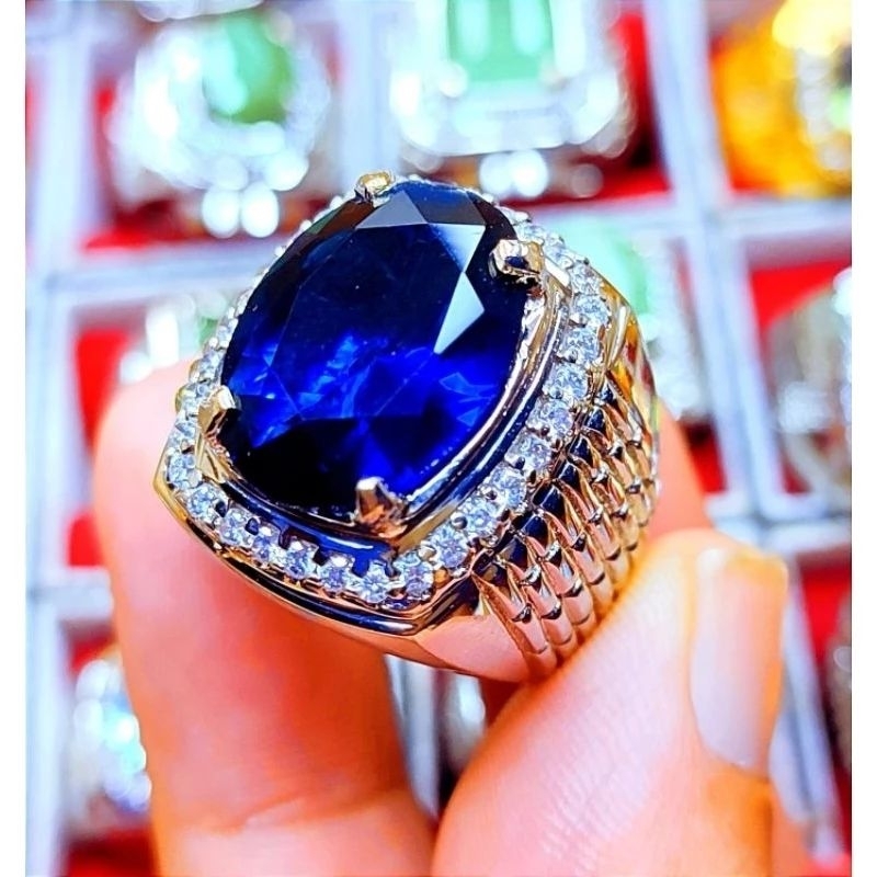 Batu cincin Royal Blue King Saphire