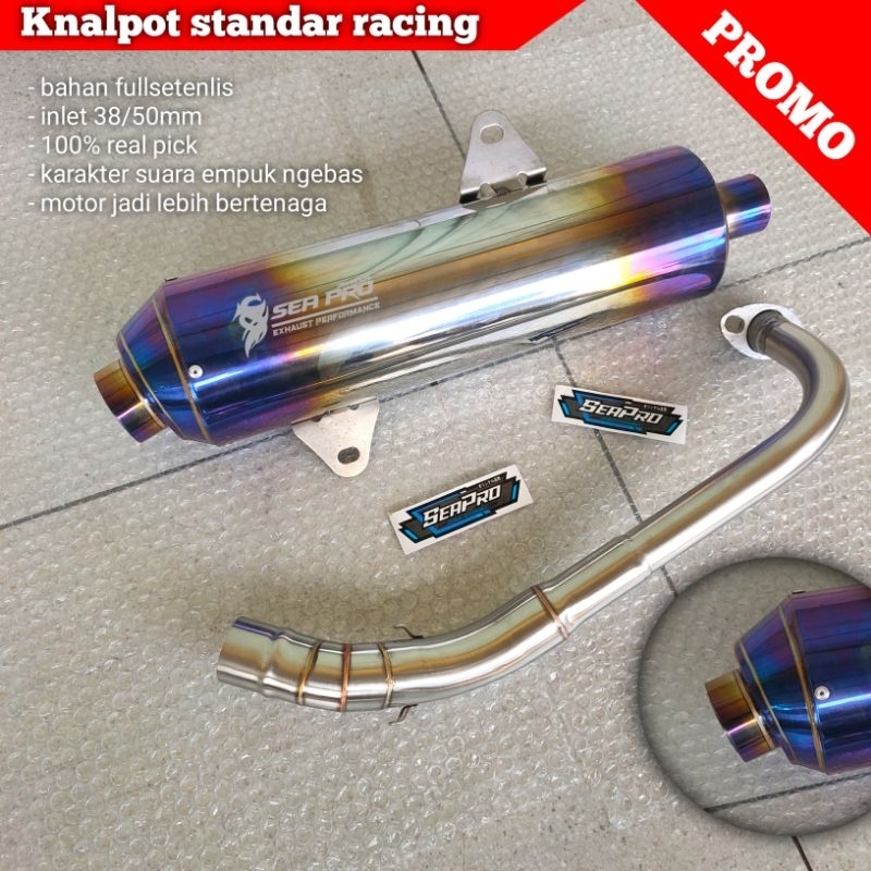 knalpot standar racing allmatik aerox nmax vario pcx adv scoopy beat mio Inlet 38mm