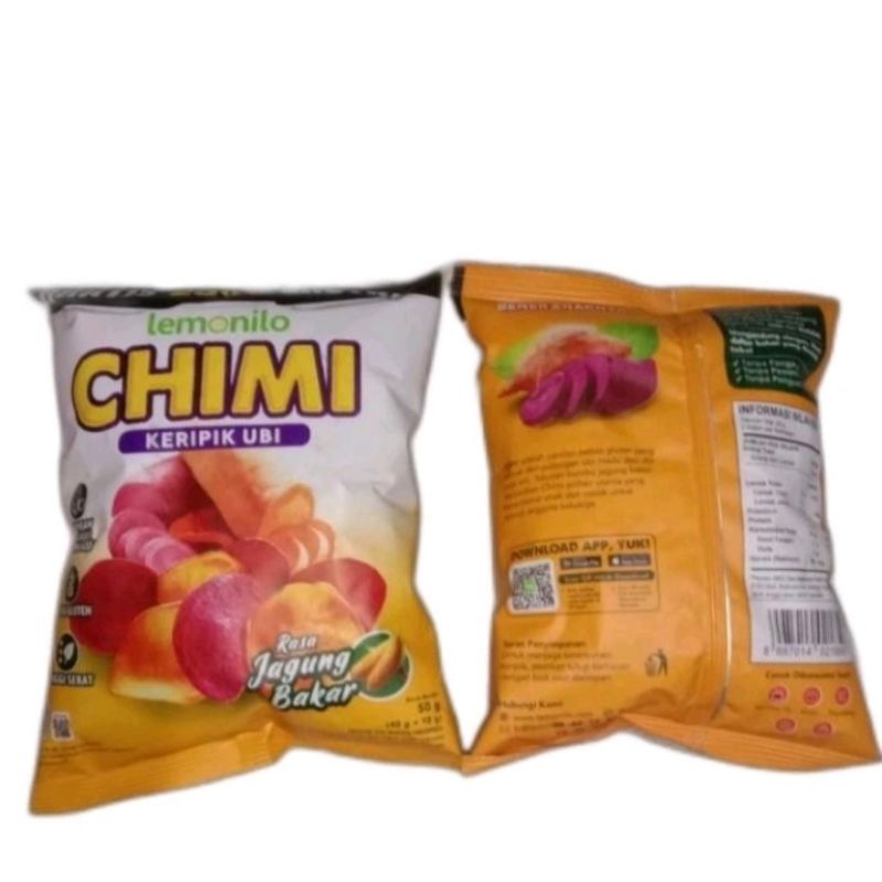 

Lemonilo Chimi Keripik Ubi Jagung Bakar 50gr, Lemonilo Chimi Keripik Ubi Jagung Bakar Balado 50gr