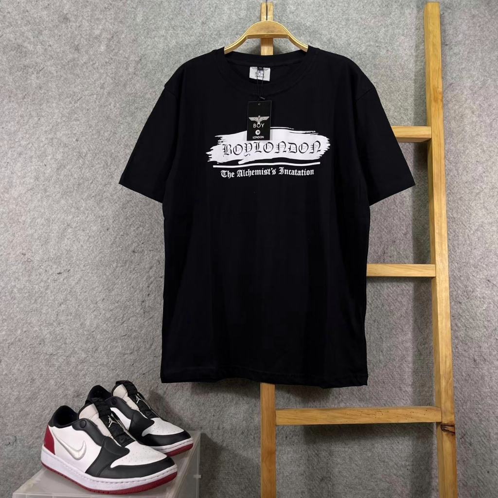 BAJU KAOS T-SHIRT BOY LONDON PAINT BLACK