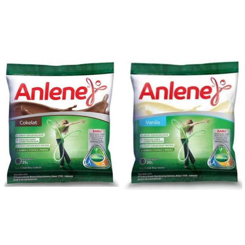 

Renceng Anlene Susu Tulang Dewasa Cokelat Vanila 20-25 gr isi 10 Sachet