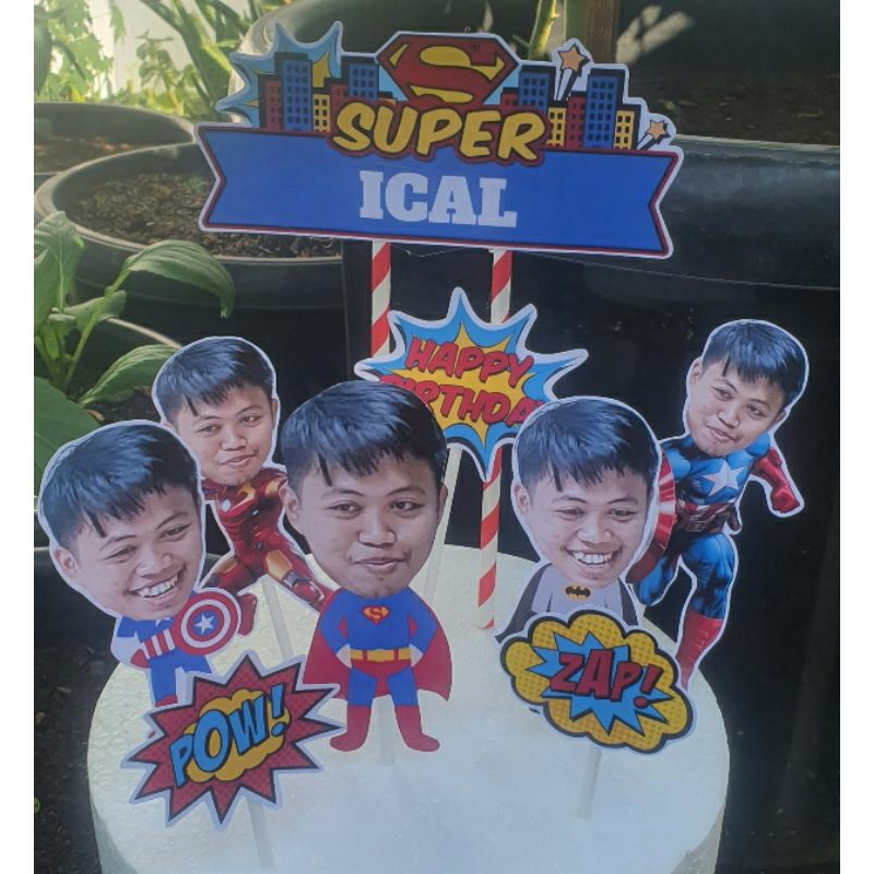 topper super hero custom foto