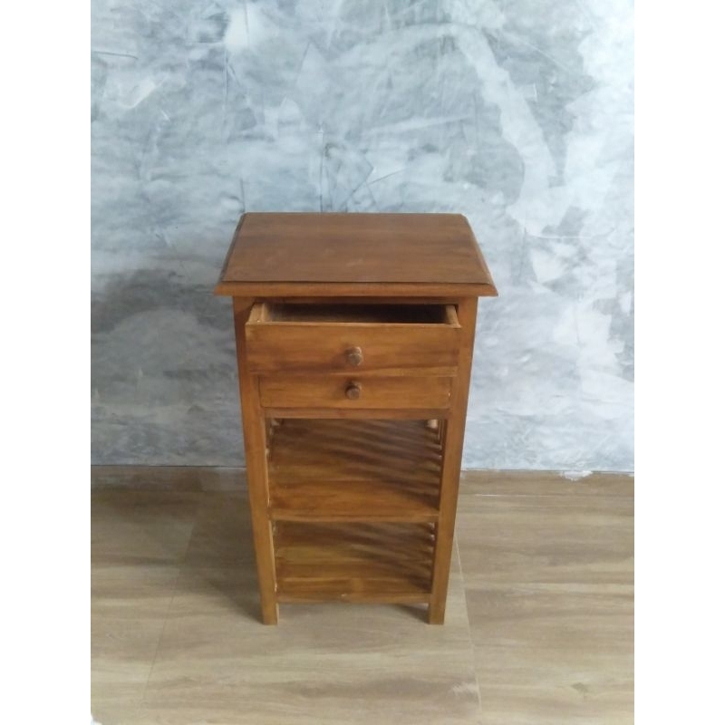 nakas/meja dispenser/meja reskuker kayu jati