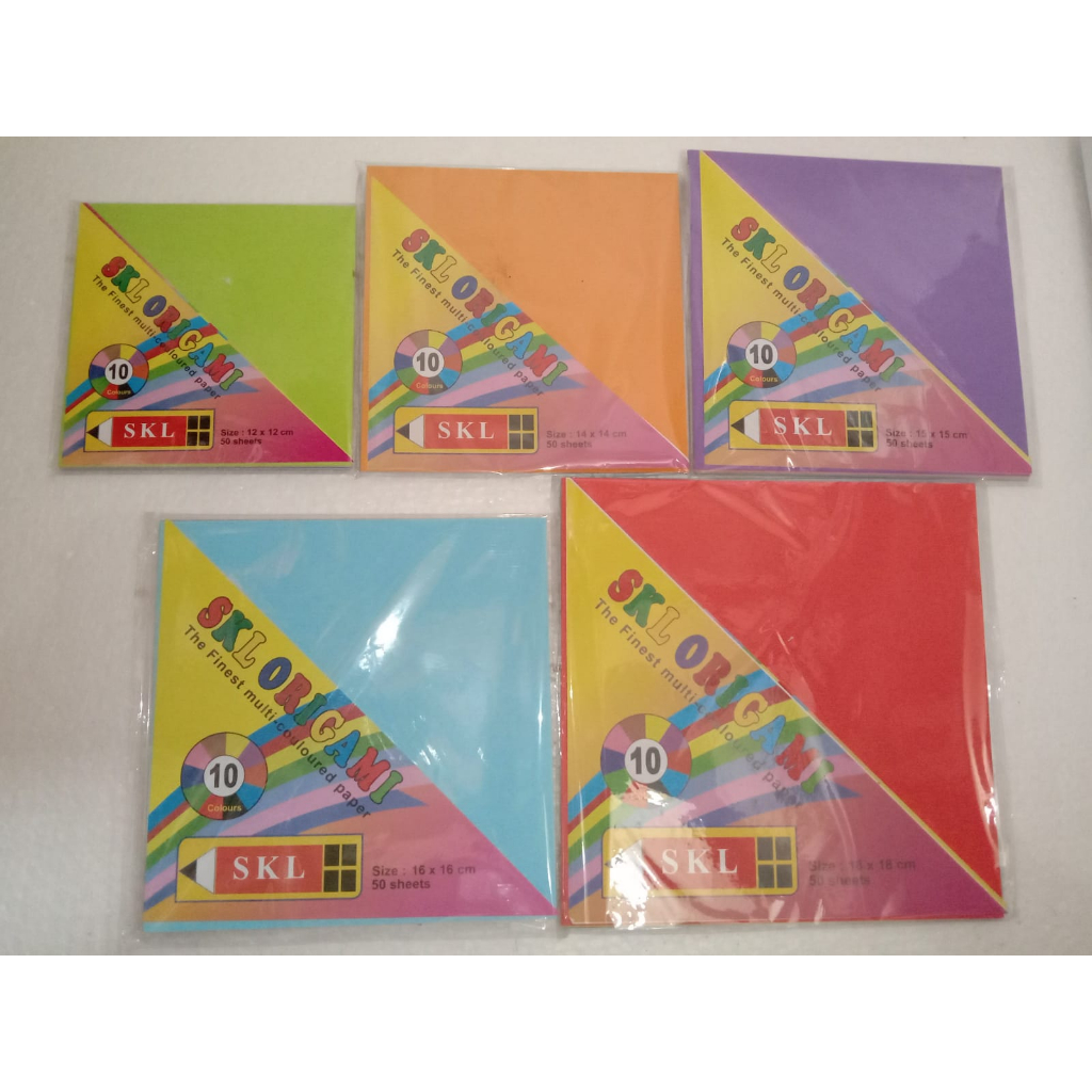 

KERTAS LIPAT / ORIGAMI SKL 12x12/14x14/15x15/16x16/18x18 ISI CAMPUR WARNA