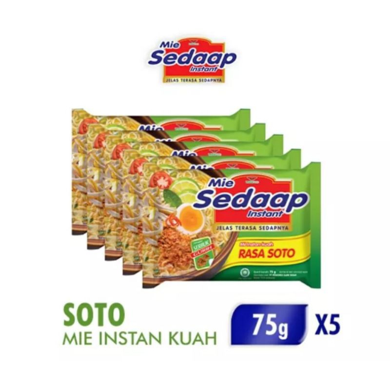 

Mie Sedaap soto banded isi 5