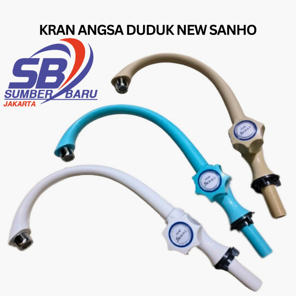 NEW SANHO Kran air leher angsa cuci piring engkol pvc plastik duduk terbaik SBJ