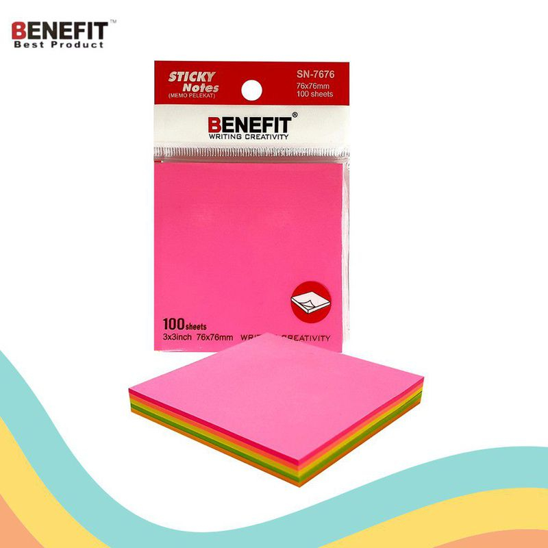 

STICK NOTE SN 7676 T BENEFIT UKURAN 76X76 MM
