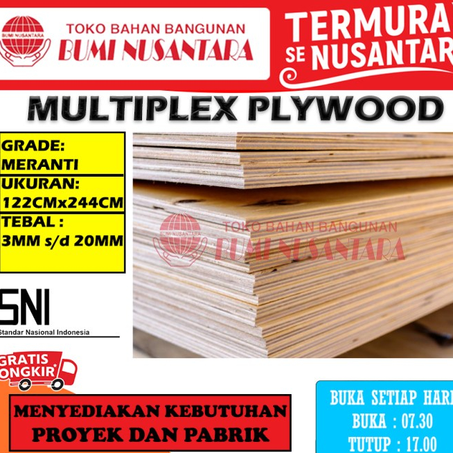TRIPLEX 9MM MULTIPLEX PLYWOOD TRIPLEK MULTIPLEK