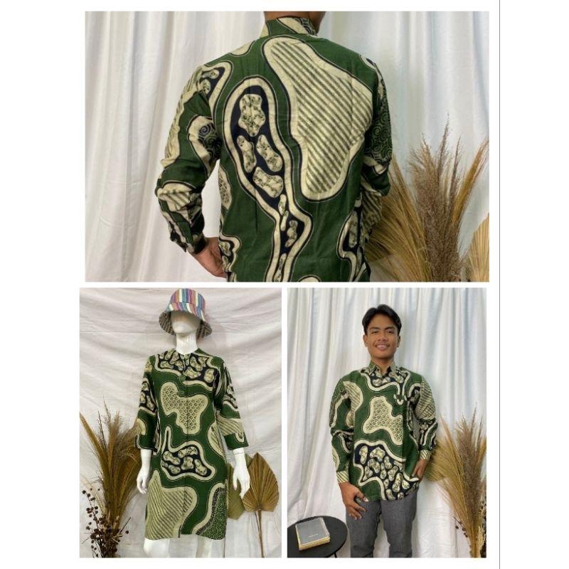 Batikcauple bahan doby lasem motif hijau danau