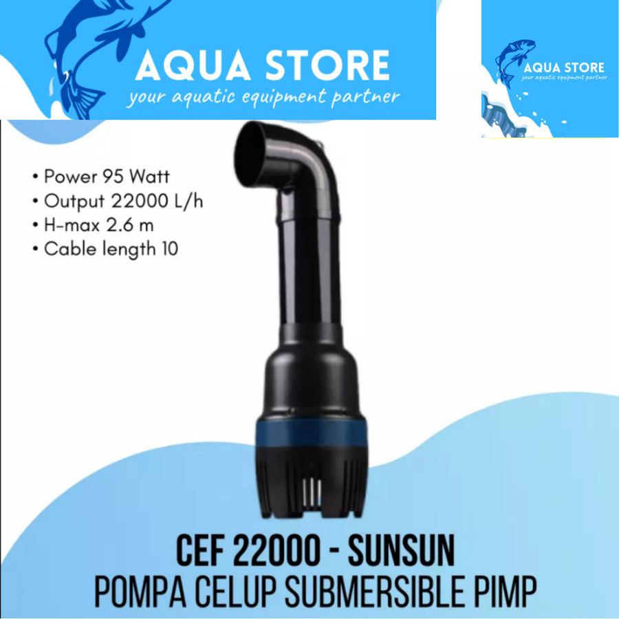 SUNSUN CEF 16000/CEF 22000/CEF 26000/CEF 30000 Pompa Celup Kolam Hemat