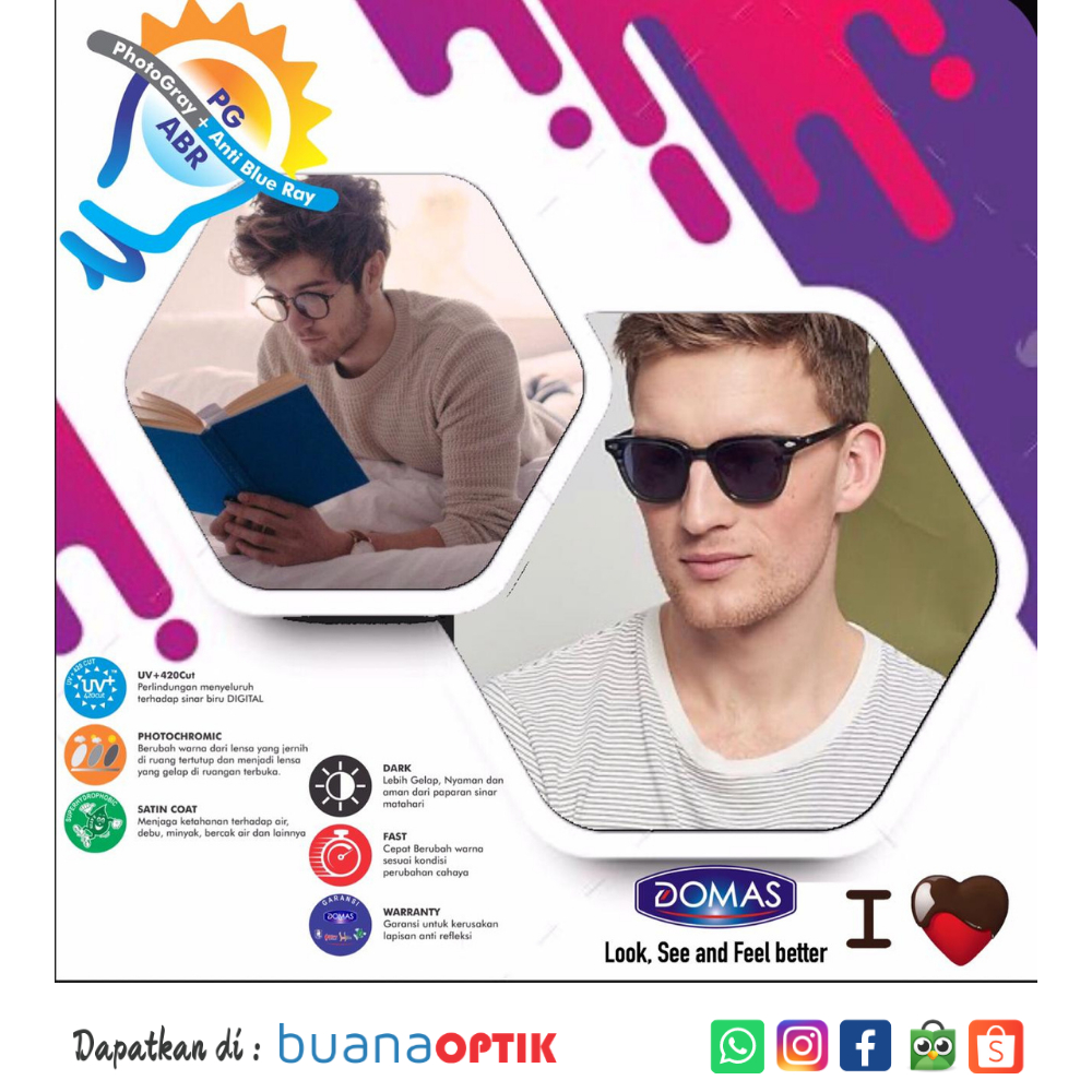 LENSA SV UKURAN PLUS BLUCROMIC SUN BEACH BLURAY PHOTOCROMIC DOMAS