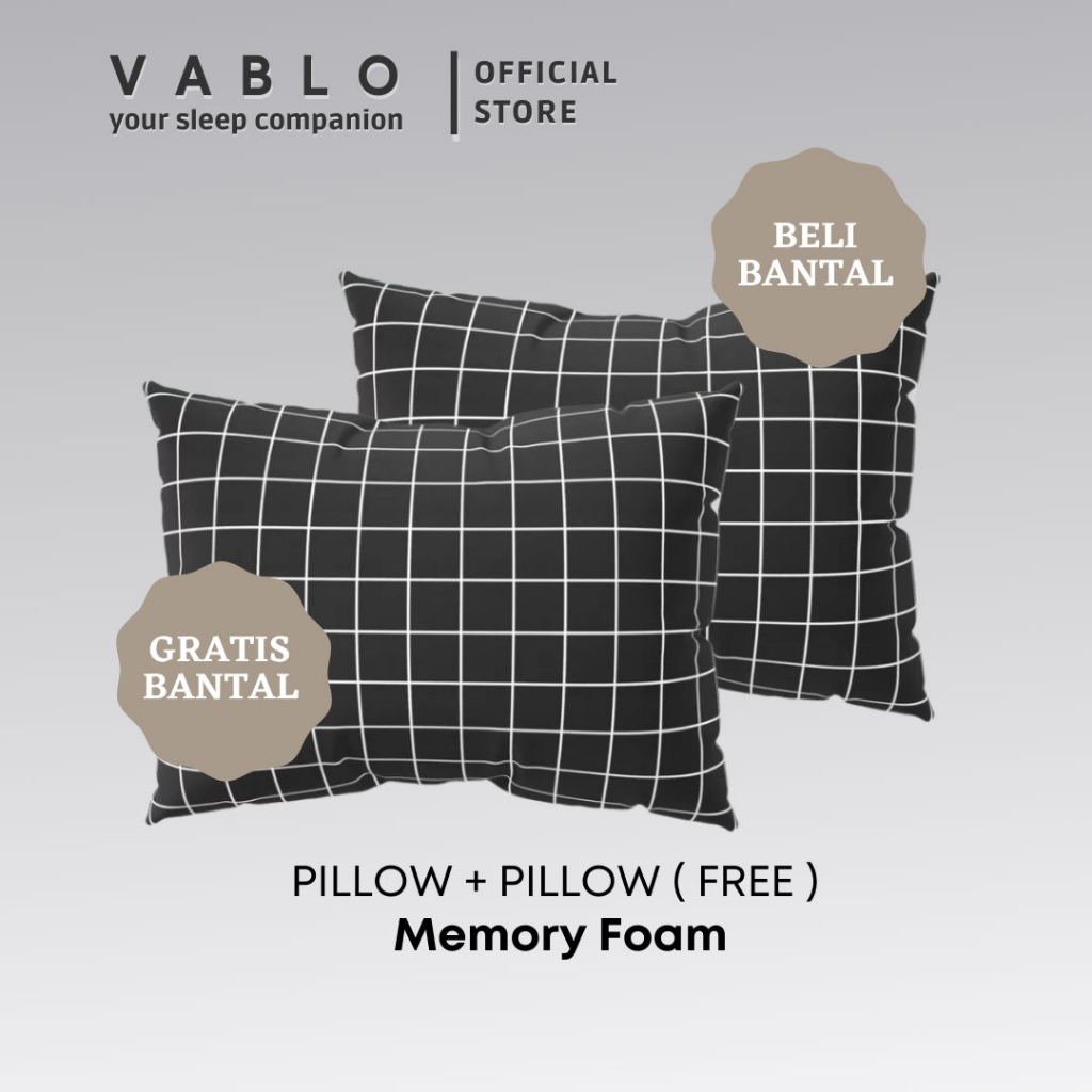 PROMO Buy 1 get 1 Bantal Viola - bantal gratis bantal memory foam - motif Hitam