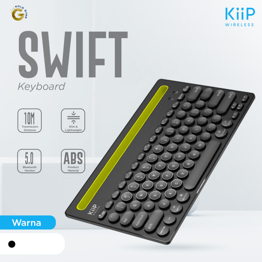 KiiP Wireless Swift Keyboard bluetooth Multi-Device Dual Mode Windows, Mac, Chrome OS Android iOS