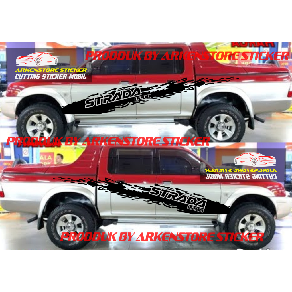 STICKER STRADA L200 CUTTING STIKER STIKER MITSUBISHI STRADA L200 TRITON OFF ROAD