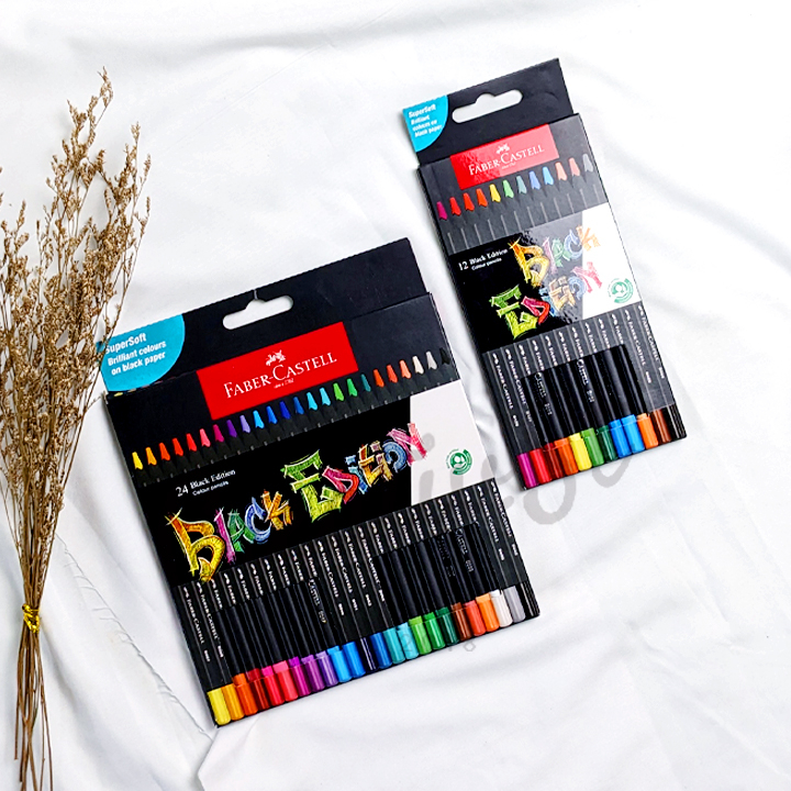 

FABER CASTELL Colour Pencil 12 24 Warna Black Edition Series Pensil Warna Color