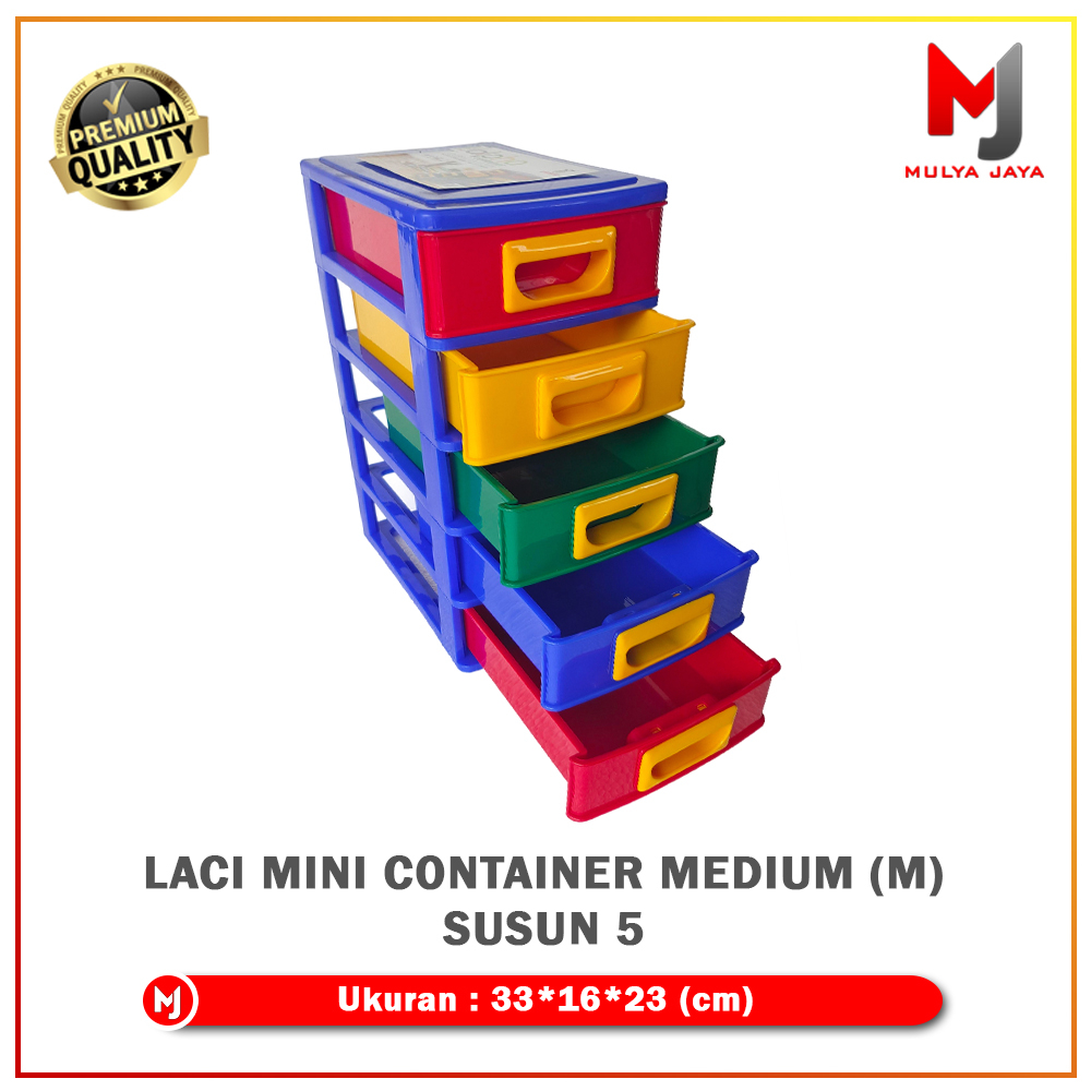 Mulya Jaya Laci Mini Susun 5 Plastik Container Box Plastik Kecil