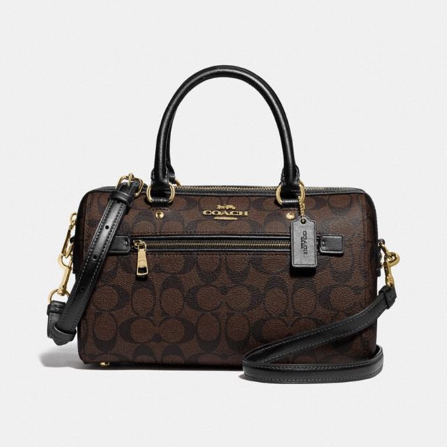 Coach Signature Rowan Satchel Mahogany