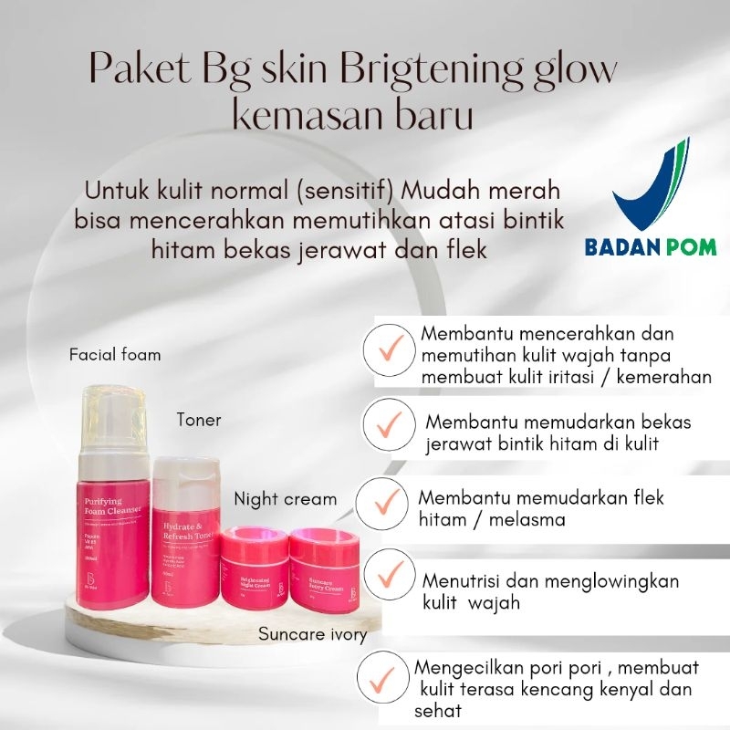 BG SKIN BRIGTENING GLOW / PAKET BG SKIN BRIGHTENING GLOW IVORY