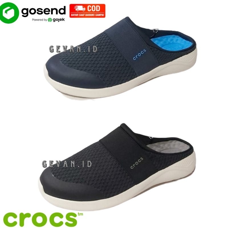 SEPATU SANDAL CROCS PRIA - CROCS LITERIDE MESH MULE - SANDAL SLOP PRIA