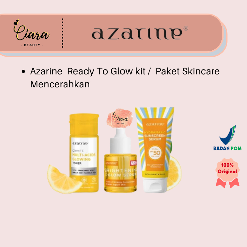 Azarine Ready to Glow Kit / Paket Skincare Mencerahkan