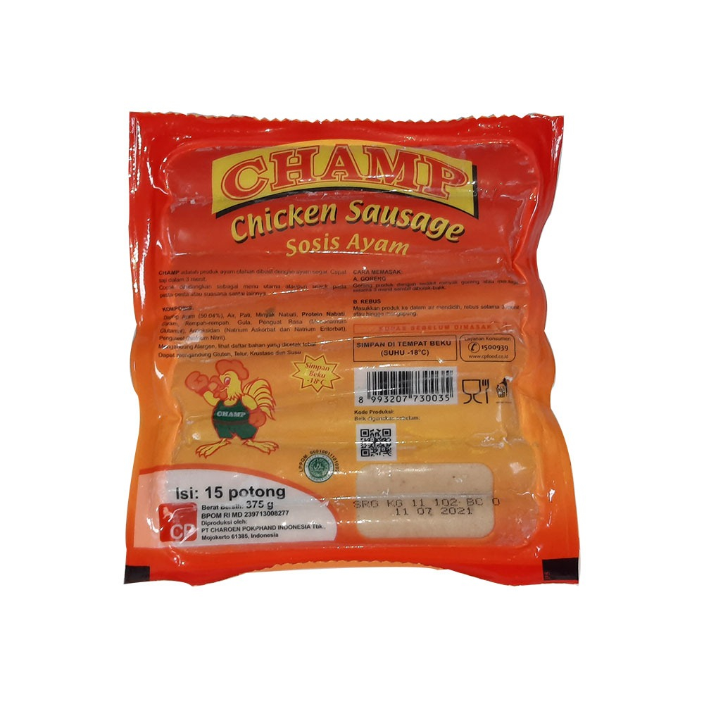 

Champ Sosis Ayam / Chicken Sausage - isi 15pcs