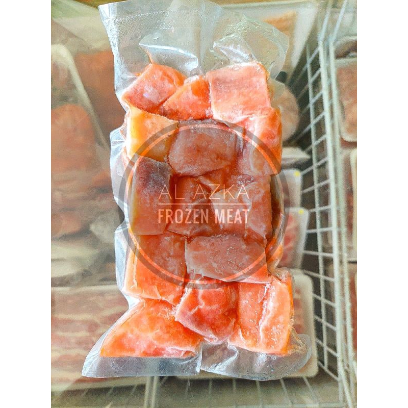 

Salmon Dadu / Salmon Cube / Daging Salmon Potongan Kotak 250 Gram