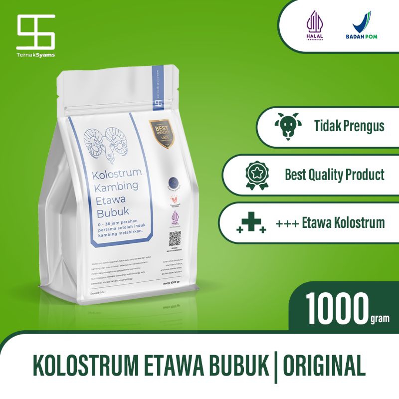 

Premium susu kambing etawa colostrum ternak syams 1000 gram