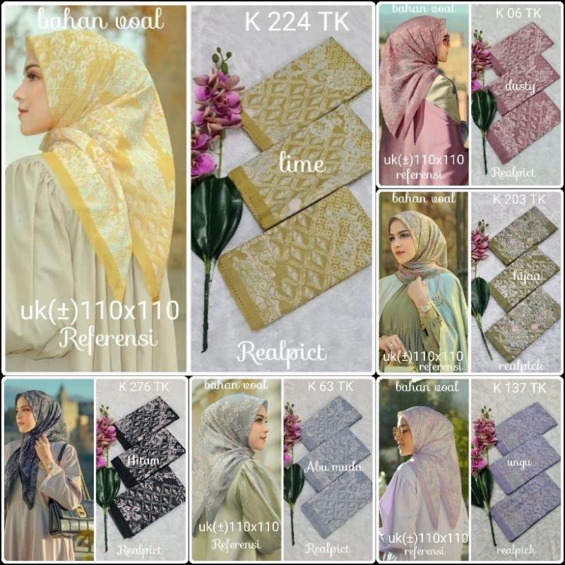 Jilbab voal motif lasercut hijab motif premium (harga grosir)
