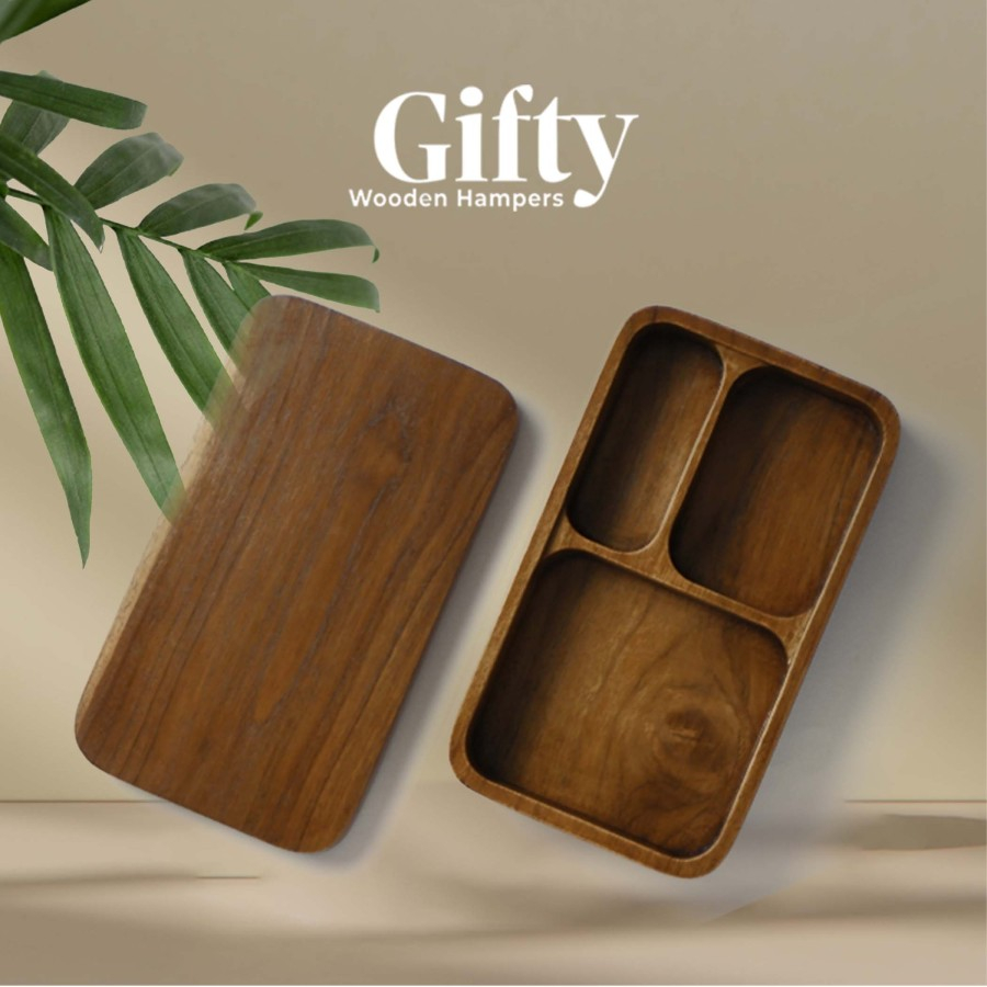 Bento Lunch Box Kayu Jati Kotak Makan Besar