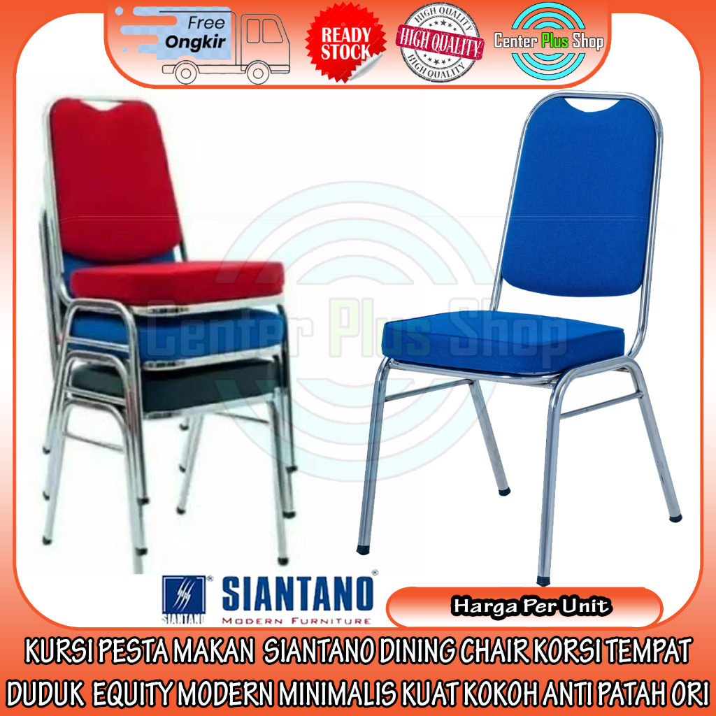[KARGO] KURSI PESTA SIANTANO TEMPAT DUDUK BUSA JOK KAIN KAKI PIPA BESI CHROME CROME KROM KROME BANGK