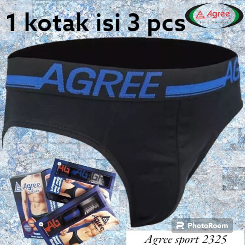 CD AGREE 2325 -Celana Dalam Pria Karet Luar - CD Cowok Isi 3pcs